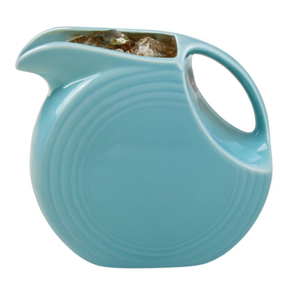 Fiestaware Fiesta Large Pitcher Disk Dish Container Ceramic Sky Blue 67 Oz